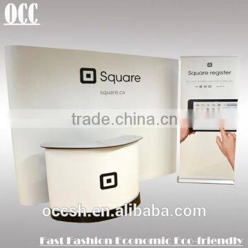 Trade Show Backdrop Pop Up Stands Luxury Aluminum Pop Up Display Banner PVC Print