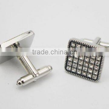 Men's Jewelry Square With Crystal Cufflinks Groom Cufflinks With Crystals photo-5