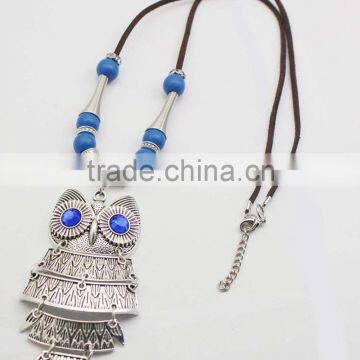 Hot Sale Rope Chain Owl Pendant Necklace photo-4