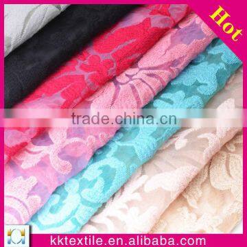 100%cotton yarn embroidery african organza lace fabric