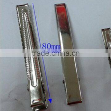 Wholesale 80MM metal hair duck bill clip for thick hair with cheap price