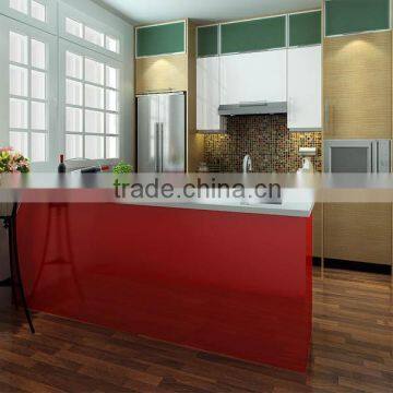 America Project Red Modular Islands kitchen cabinet designs