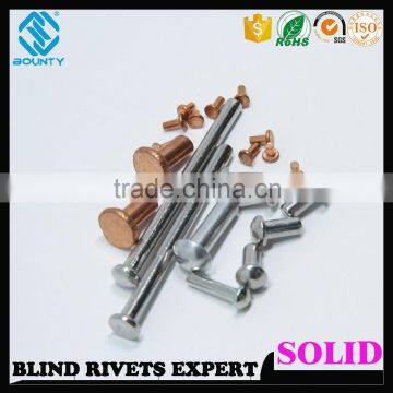 ZINC PLATED BRAZIER HEAD STEEL SOLID RIVETS