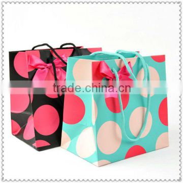 2013 Colorful Printed New Bags with Ribbon Handle & Round Dots