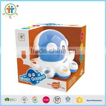 Funny battery operated new function musical baby octopus toys
