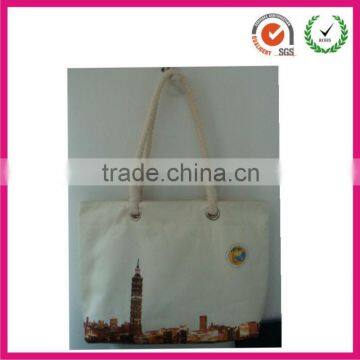 2013 eco-friendly natural fancy cotton canvas shopping bag (factory)