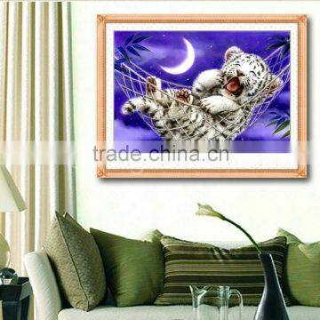 Good Promotion Handmade Counted Cross Stitch Kit Baby Tiger Design 44*33cm Home Decoration Embroidered Cloth Livingroom Gift photo-4