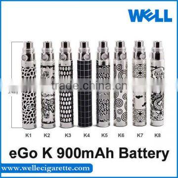 E Cig eGo K Battery 650/900/1100/1300mah Fashionable Design