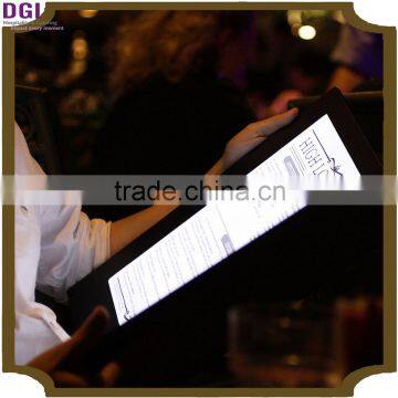 Customized Menu Covers restaurant menu holder / Customized restaurant menu holder / leather interview folder