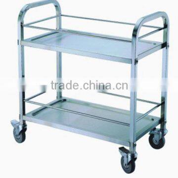 stainless steel wind and food service trolley cart