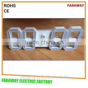 Patented 3D Cubic White Led Clock With Remote photo-4