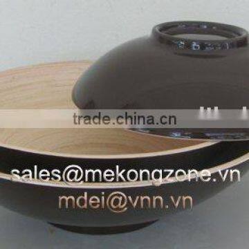 lacquered bamboo bowl