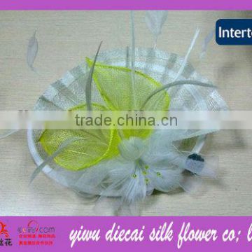 Yiwu factory manufacture sinamay fascinator hair accessory