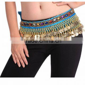 2016 Cheap Belly Dance Hip Belts Belly Dancing Coin Scarves for Women for Sale 14 colors available