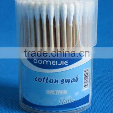 Medical applicators & beauty use birch wooden sticks cotton buds