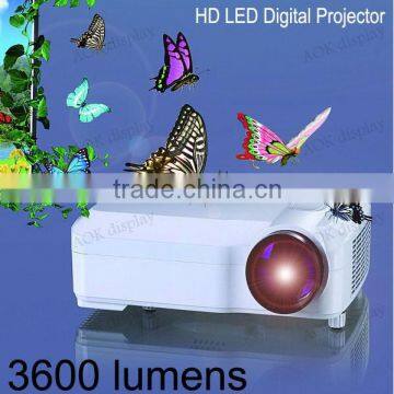 HOT SALE! HD Projector For Home theater Support 1080p full HD VGA USB LED commercial theater projector for sale