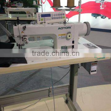Computer-controlled Direct Drive Heavy Duty Top and Bottom Feed Lockstitch Sewing Machine With Auto Trimmer / for Leather