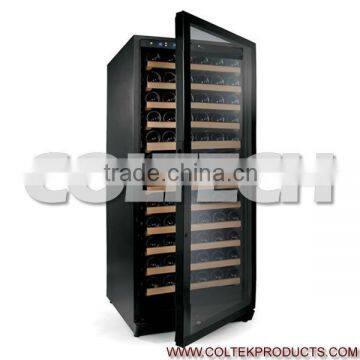 122 Bottles single zone glass door compressor wine fridge