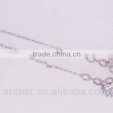 Gold Plated Crystal Long Skull Necklaces Pendants Wholesales Fashion Jewelry for Women and Men GJ-105 photo-3