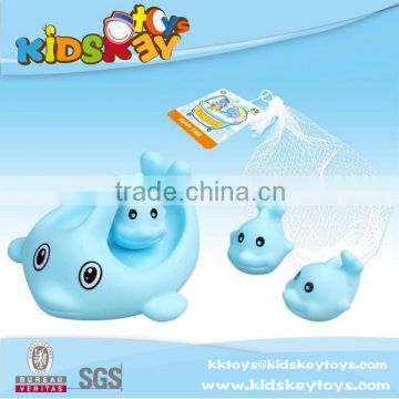 2015 Hot selling bath baby for funny dolphin toy rubber whale bath toy vinyl toy