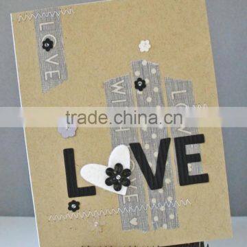 DIY product alphabet letter chipboard sticker for decoration