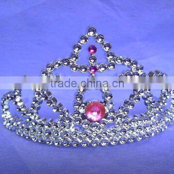 6.5cm High Metallic Silver Party Princess Plastic Tiaras and Crowns photo-4