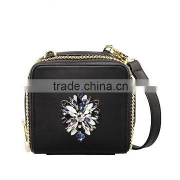 French fashion handbag with rhinestone mini bucket handbag for lady CC44-043