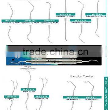 Columbia universal Curettes, Periodontal instruments