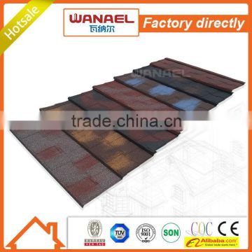 Spanish style roof tiles/COLOR STEEL TILES FOR ROOF AND TILE /Stone Chip Coated Steel Roof Tiles And Flashing