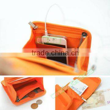 OEM Crossbody Multi-compartment Travel Passport Wallet Document Holder