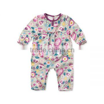 DB714 wholesale dave bella 2014 autumn 100% cotton printed infant clothes baby rompers baby onesie cotton baby clothes