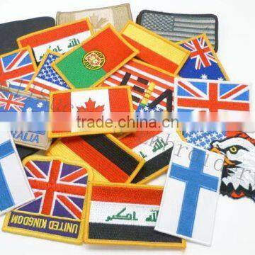 Velcro-back Embroidery Flag Badge/patch