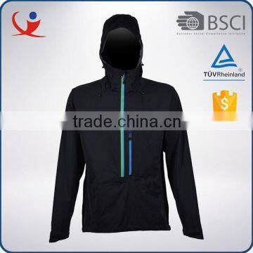 High quality polyester cheap men black outdoor jacket waterproof