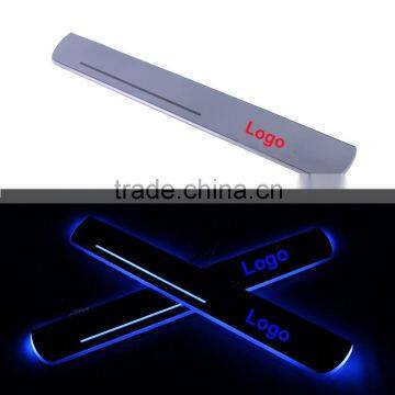 2 Pcs/Set LED Flash Door Sills Moving Scuff Plate Light Panel Front Door For Peugeot 508 Sedan 2011 2012 2013 2014