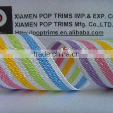 Rainbow Polyester Woven Ribbon