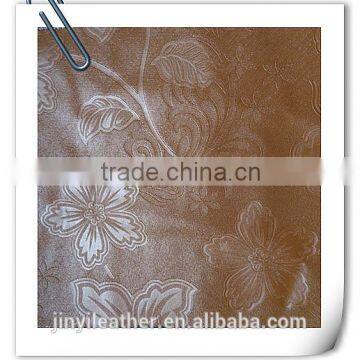 JRLW042 flower design pvc synthetic &artifical leather for wallpaper guangzhou china factory dirtect sell