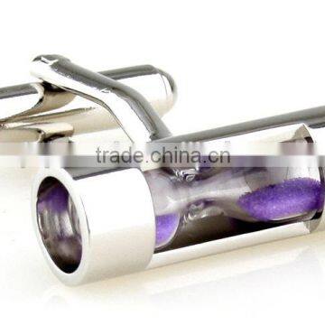 Sands Of Time White Sand Hourglass Timer Cufflinks