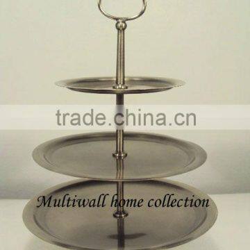 Cake Stand 3 Tier , Nickle Plated Cake Display Stand , 3 Tier Metal Cake Stand