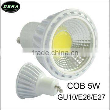 Top Quality Anti-glare Bridgelux COB LED Spot Light 5W Lamp GU10 E27 E26 Base lamp
