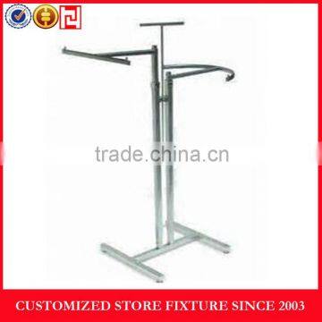 Double Bar Adjustable Metal Clothes Display Rack photo-3