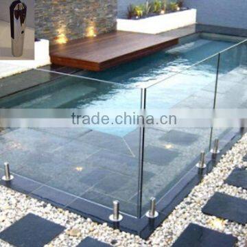 fascia mount spigot tempered glass railings for outdoors