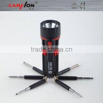 Multi screwdriver with torch