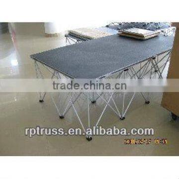 Choral Mobile Carpet Staging Platform With Folding Rise