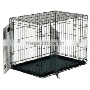 2 Door Pet Wire Dog Cage Kennel Play Pen Heavy Duty Dog