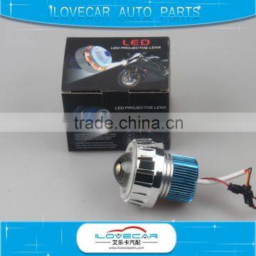 New 2inch 12V motorcycle auto parts projector lens with led angel eyes,halo motorbike headlight