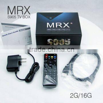 MRX Amlogic S905 Quad Core Andorid 5.1 TV BOX DDR3 2GB RAM 16GB eMMC Flash 2.4GHz WiFi H.265 Full HD 1080P