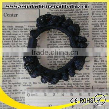 Lace Women Hair Accessories Thick Flower Custom Elastic Hair Tie photo-2