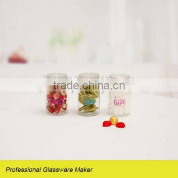 new design 3pcs airtight glass condiment set with clip lid