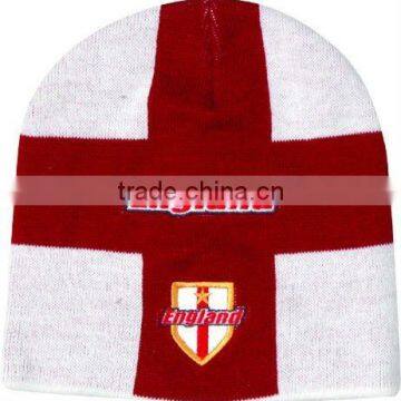 100% acrylic knitted fashion hat with embroidery