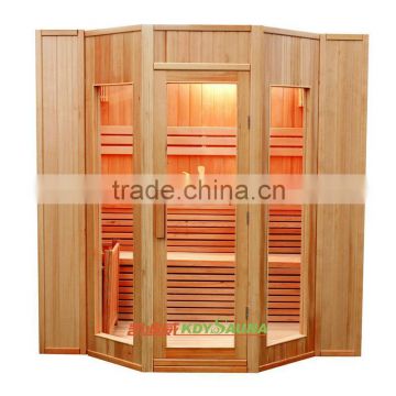 Most popular and high quality traditional(finnish)steam sauna with stove indoor wet cabin hemlock